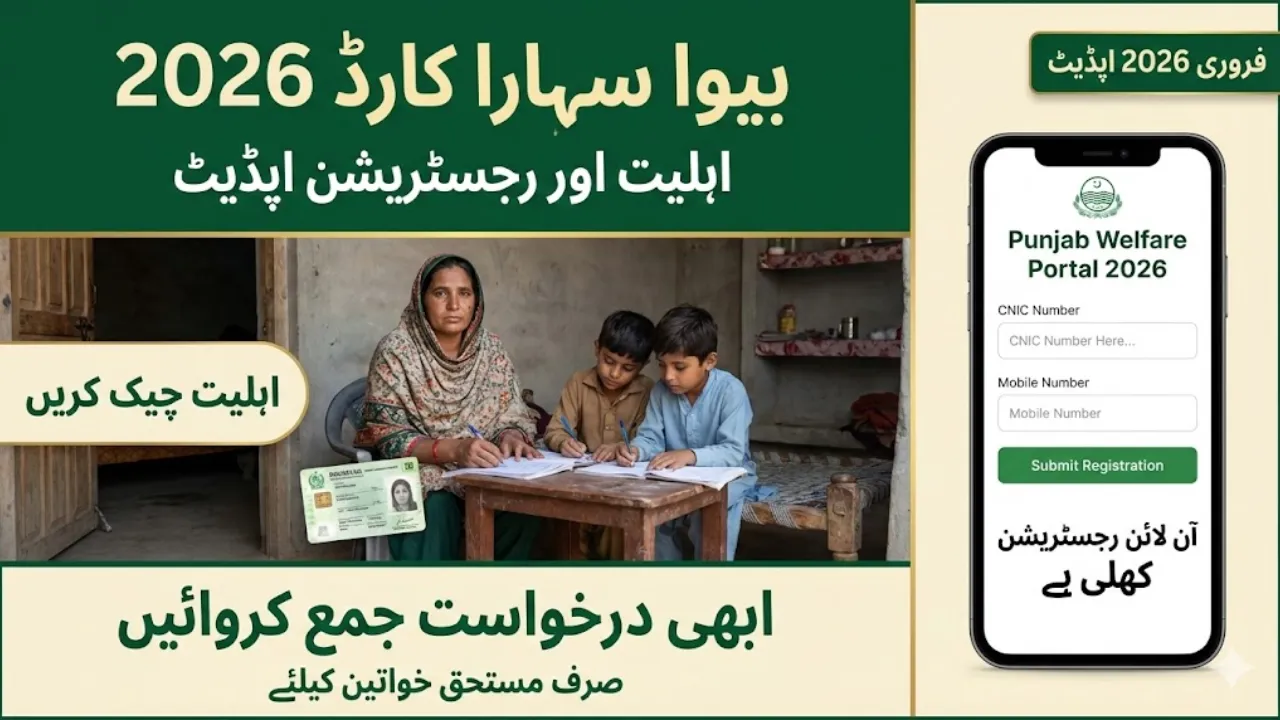 CM Punjab Bewa Sahara Card 2026 Eligibility and Registration Update