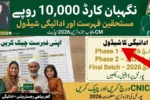 CM Punjab Nigehban Card Rs10,000 Beneficiary List and Payment Schedule