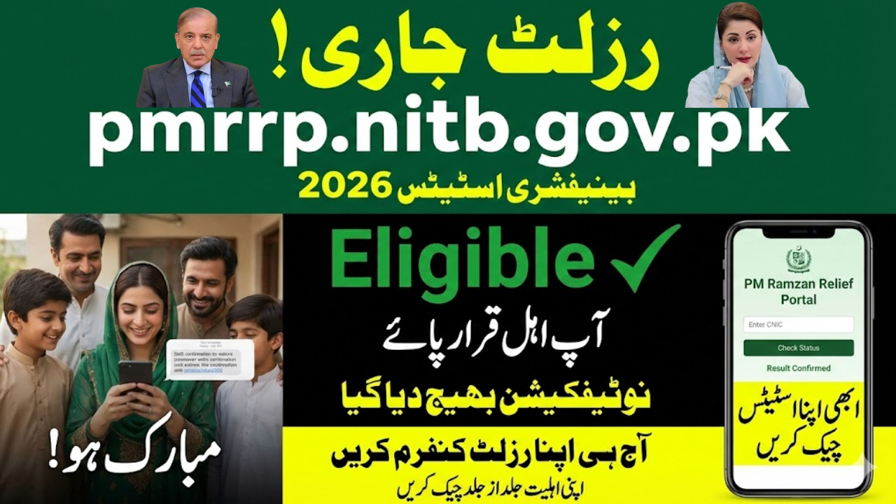 pmrrp.nitb.gov.pk Beneficiary Status and Result Notification for 2026 Relief